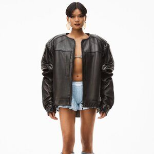 NWT Alexander Wang Oversized Moto Biker Leather Jacket